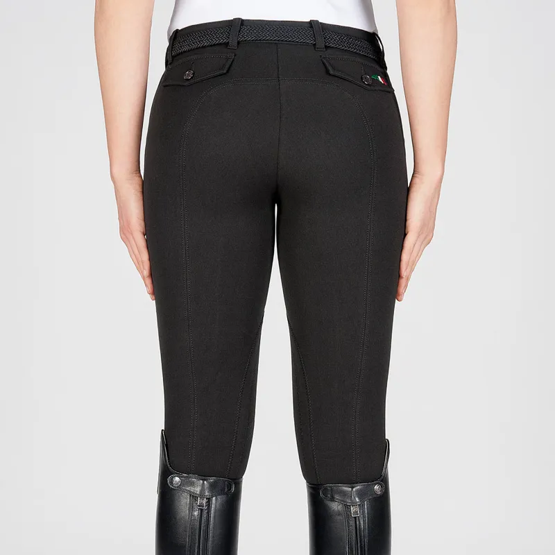 Equiline Boston Knee Patch Womens Breeches - Black-1