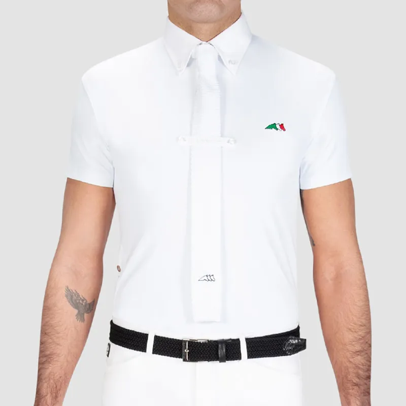Equiline Fox Mens Competition Shirt - White
