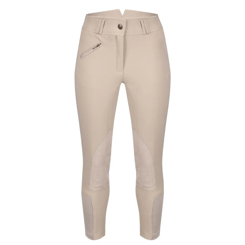 Equetech Foxhunter Hybrid Knee Patch Womens Winter Breeches - Beige