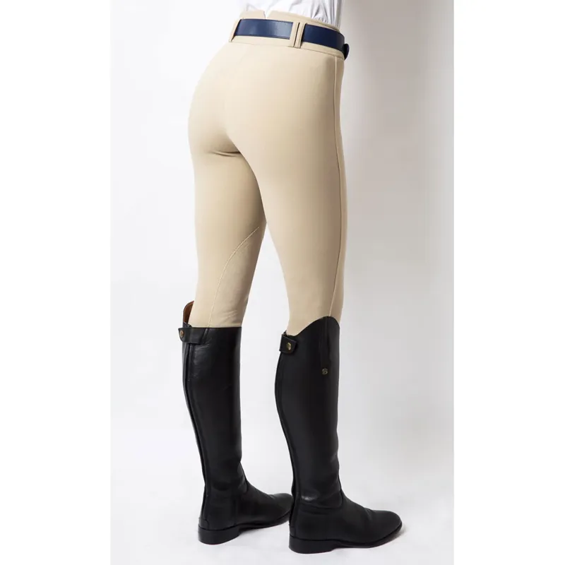 Equetech Foxhunter Hybrid Knee Patch Womens Winter Breeches - Beige-3