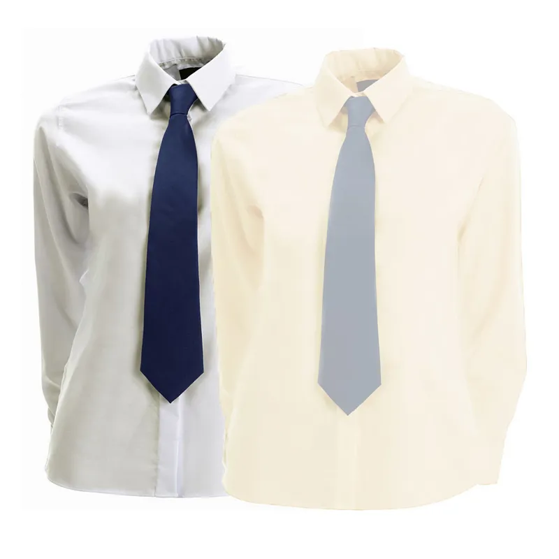 Equetech Stretch Long Sleeved Junior Show Shirt - White-1