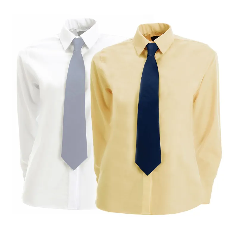 Equetech Stretch Long Sleeved Junior Show Shirt - Soft Yellow-1