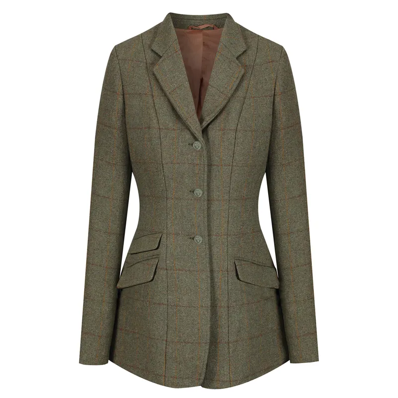 Equetech Claydon Beaufort Womens Tweed Show Jacket - Green