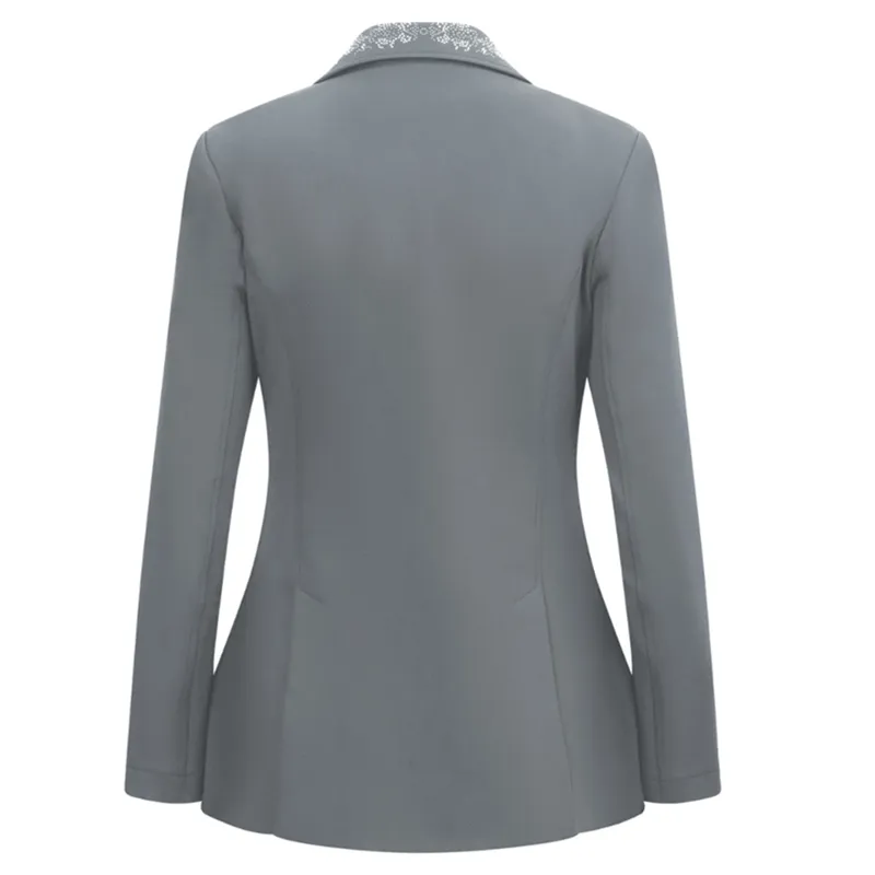 Equetech Crystal Showerproof Womens Show Jacket - Grey-2