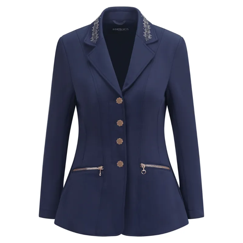 Equetech Crystal Showerproof Ladies Show Jacket - Navy/Rose Gold