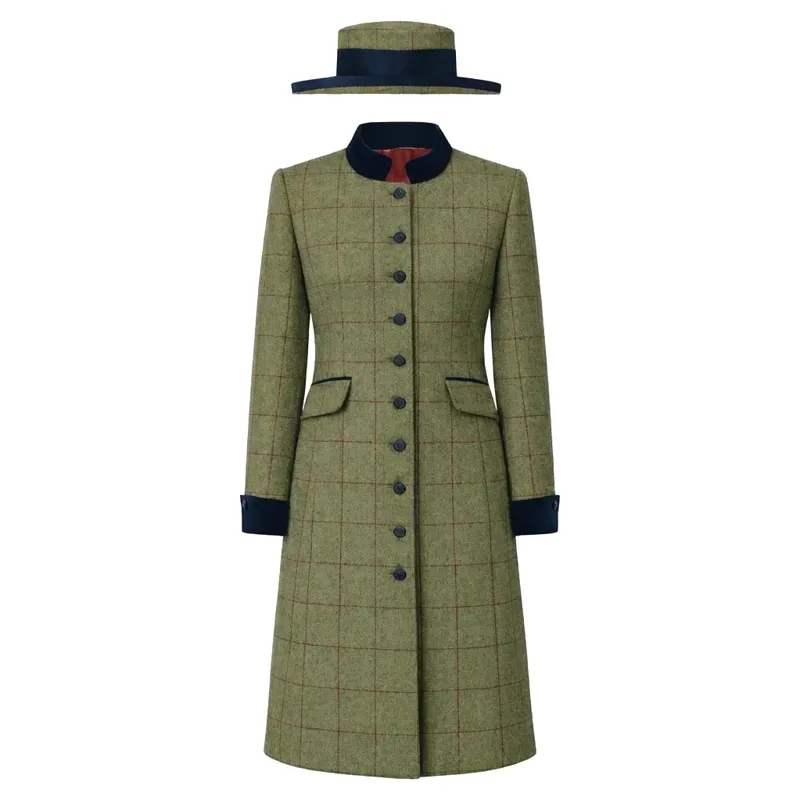 Equetech Launton Tweed Womens Leaders Jacket and Hat - Green