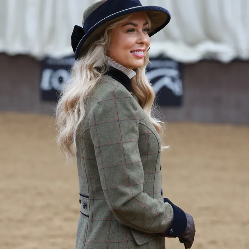 Equetech Launton Tweed Womens Leaders Jacket and Hat - Green-2