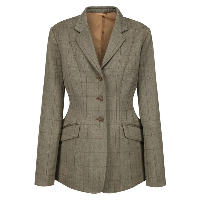 Equetech Foxbury Tweed Ladies Show Jacket - Olive Green