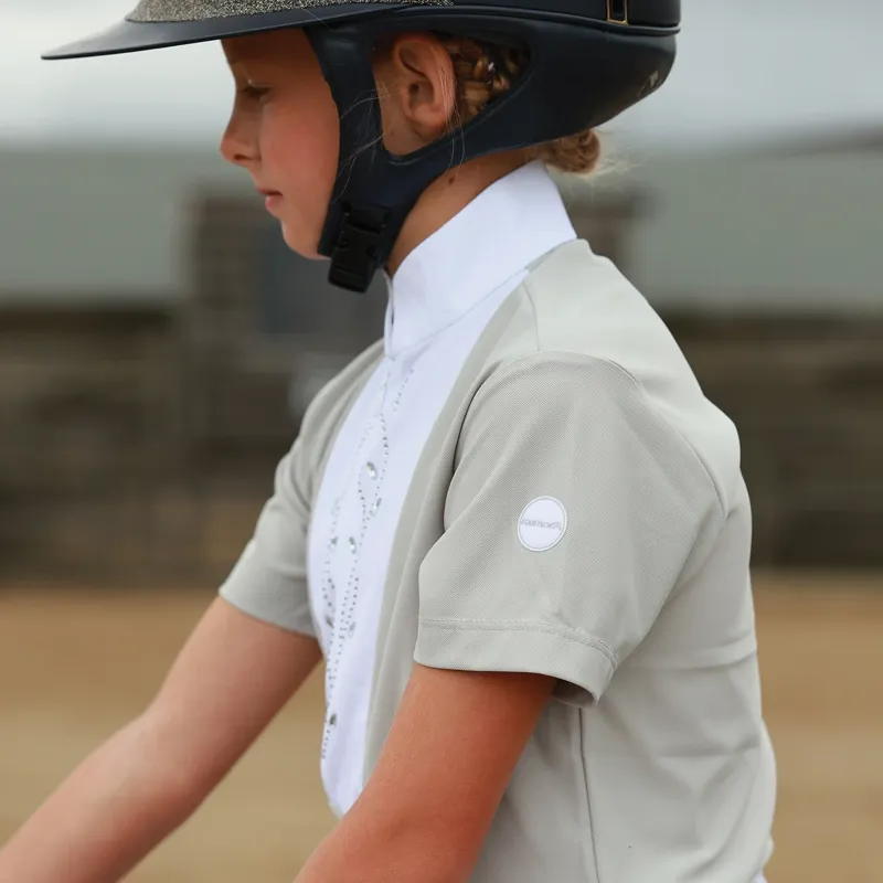 Equetech Virginia Junior Girls Show Shirt - Grey-2