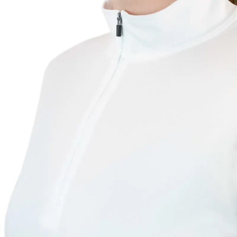 Equetech Airflow Ladies Cross Country Top - White/Light Blue Starburst-3