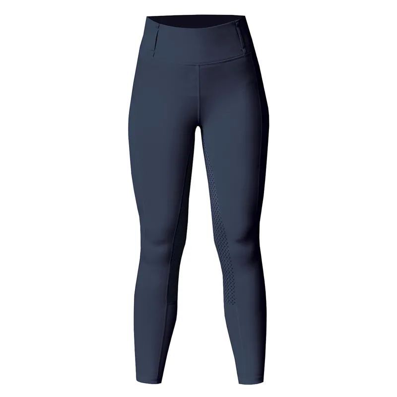 Equetech Performance Aqua-Shield Full Grip Ladies Riding Tights - Navy
