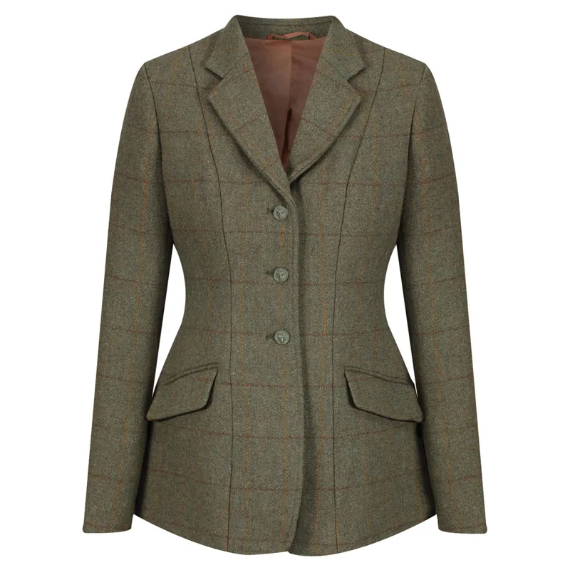 Equetech Claydon Womens Tweed Show Jacket - Green