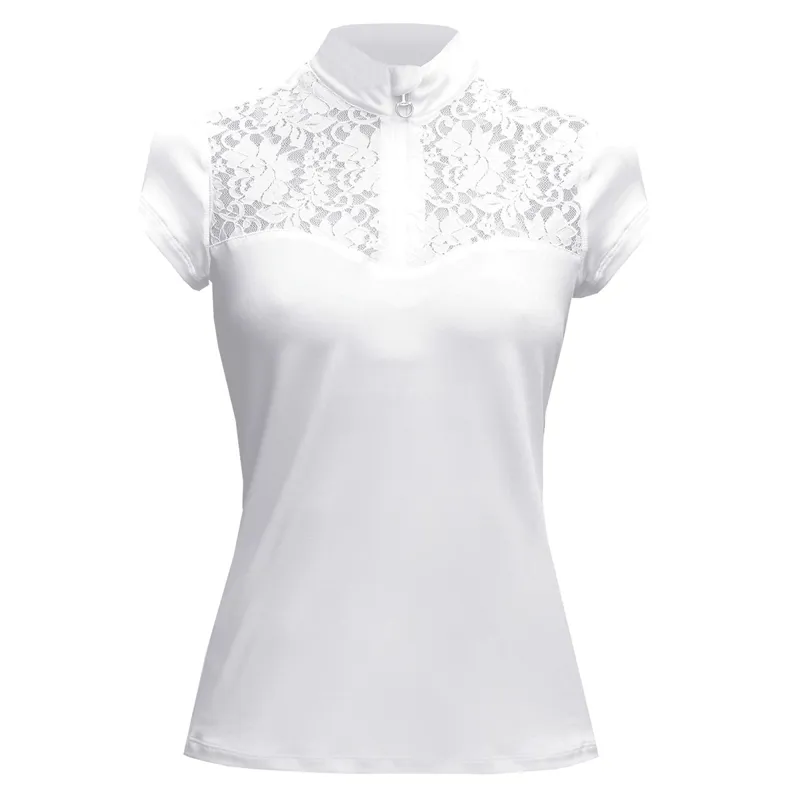 Equetech Mia Lace Womens Show Shirt - White-1