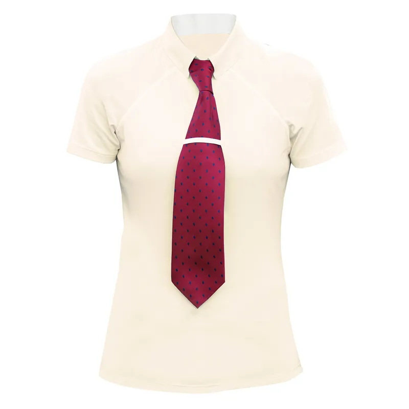 Equetech Parade Lace Back Ladies Show Shirt - Buttermilk