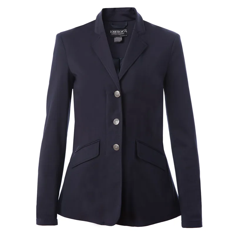 Equetech Jersey Deluxe Junior Girls Show Jacket - Navy