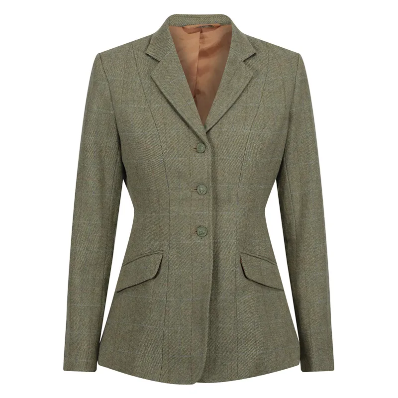 Equetech Thornborough Classic Tweed Ladies Competition Jacket - Green