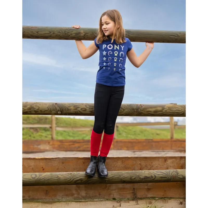 Equi-Kids Lise Junior T-Shirt - Navy - 4yrs-3