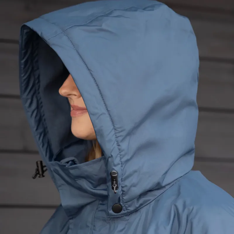 EQUIDRY Evolution Thin Fleece/Removable Hood Jacket - Steel Blue/Steel Blue-2