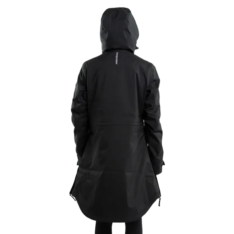 EQUIDRY Bronte Waterproof Junior Long Riding Coat - Black-6