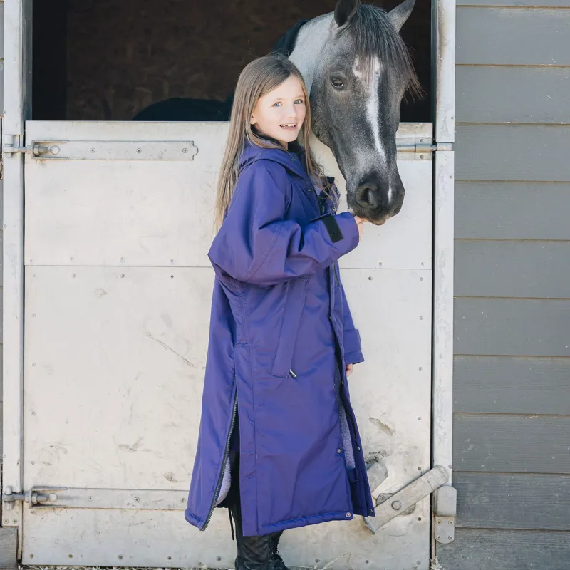 EQUIDRY Evolution Thick Fleece Lined Junior Jacket - Deep Purple/Lilac-2