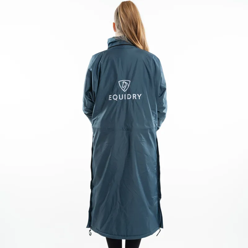 EQUIDRY Evolution Thin Fleece/Removable Hood Jacket - Steel Blue/Steel Blue-7
