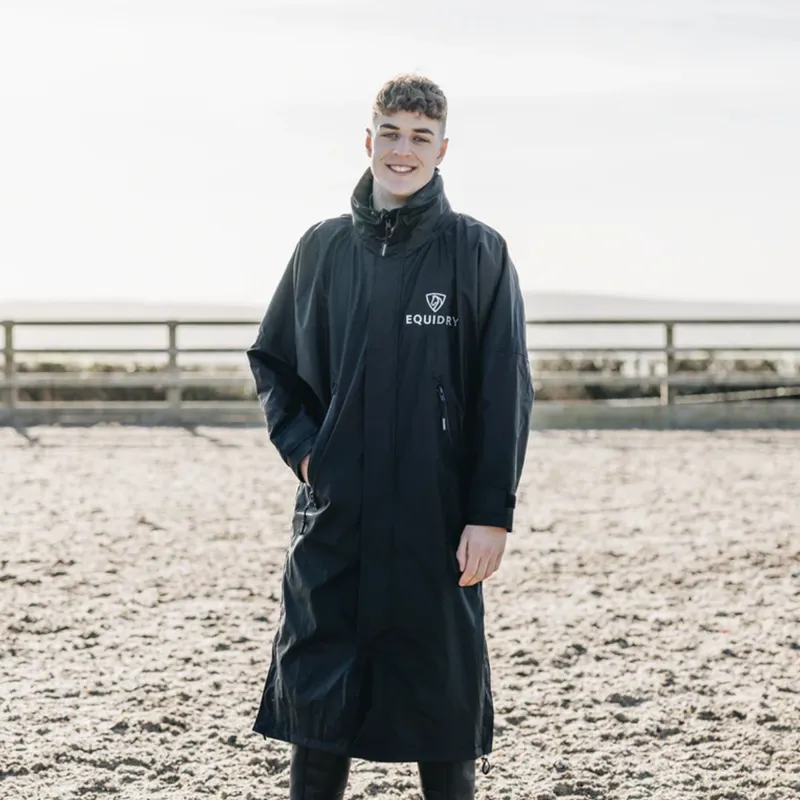 EQUIDRY Evolution Mesh Lined Waterproof Jacket - Black/Black