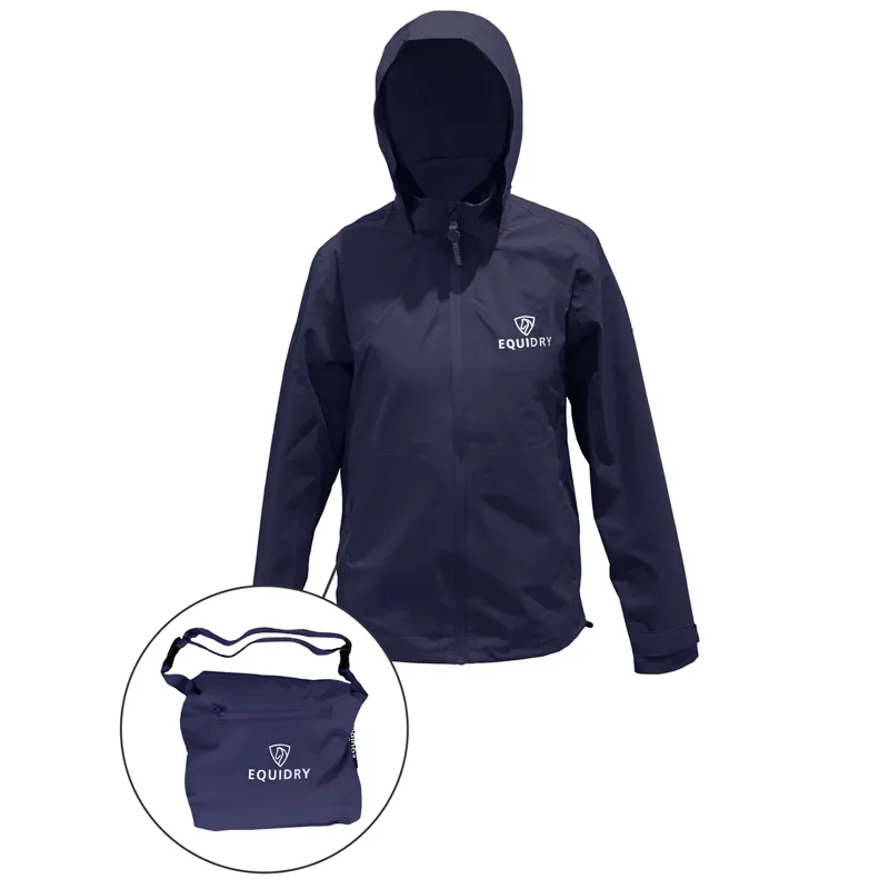EQUIDRY Nimbus Pack Away Womens Waterproof Jacket - Navy-6