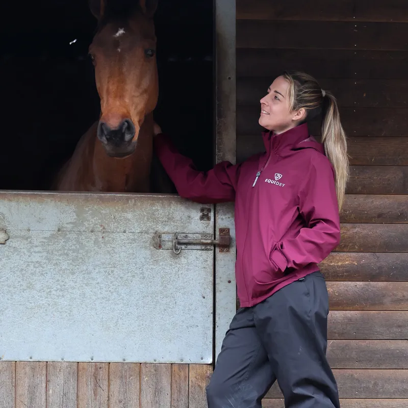 EQUIDRY Nimbus Pack Away Womens Waterproof Jacket - Plum-3
