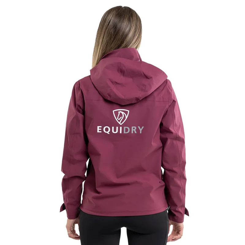 EQUIDRY Nimbus Pack Away Womens Waterproof Jacket - Plum-5