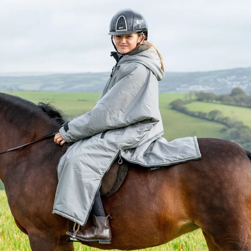 EQUIDRY Original Thick Fleece Lined Junior Jacket - Charcoal/Grey-3
