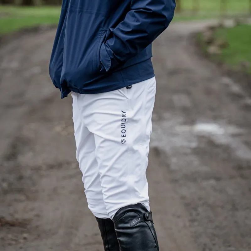 Equidry Waterproof Knee Grip Mens Riding Breeches - White-3