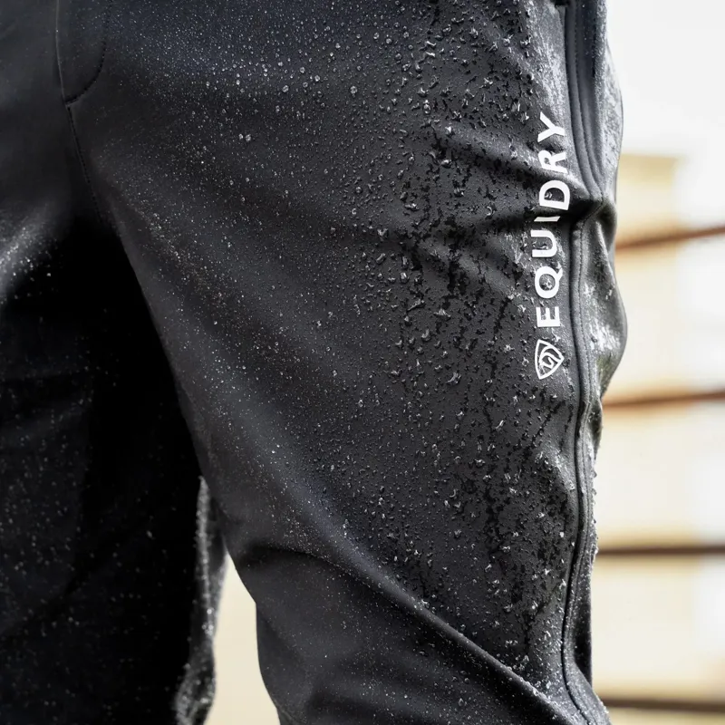 EQUIDRY Waterproof Knee Grip Mens Riding Breeches - Black-3