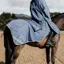 EQUIDRY Waterproof Thick Fleece Lined Exercise Sheet - Steel Blue/Grey