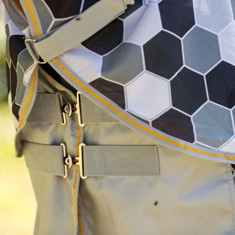 Equilibrium Field Relief Waterproof Detachable Neck Fly Rug - Grey-4