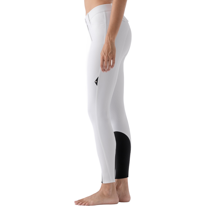 Equiline Atirk B-MOVE Knee Grip Womens Competition Breeches - White-1