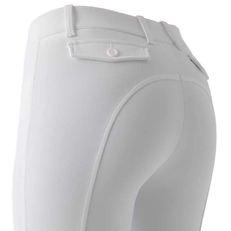 Equiline Atirk B-MOVE Knee Grip Womens Competition Breeches - White-3