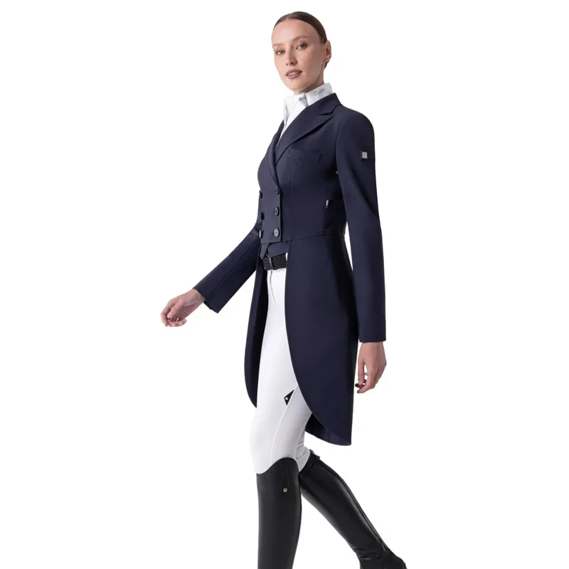 Equiline Aurora Womens Dressage Tails - Blue-1