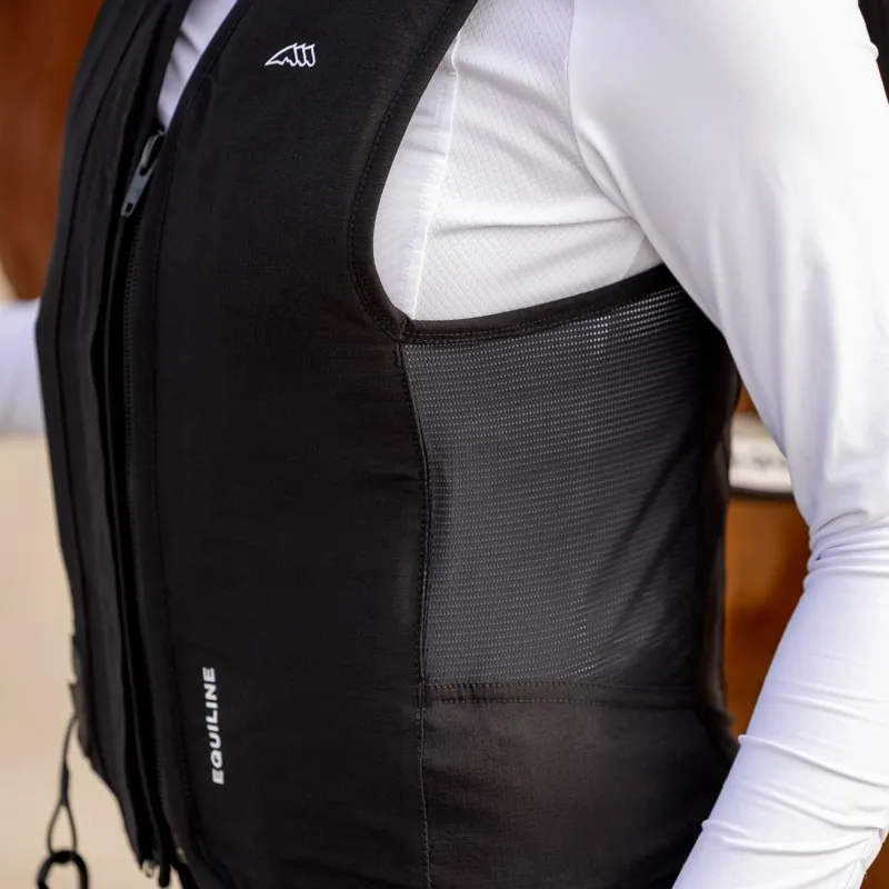 Equiline Belair Unisex Air Jacket with Level 2 Back Protector - Black-8
