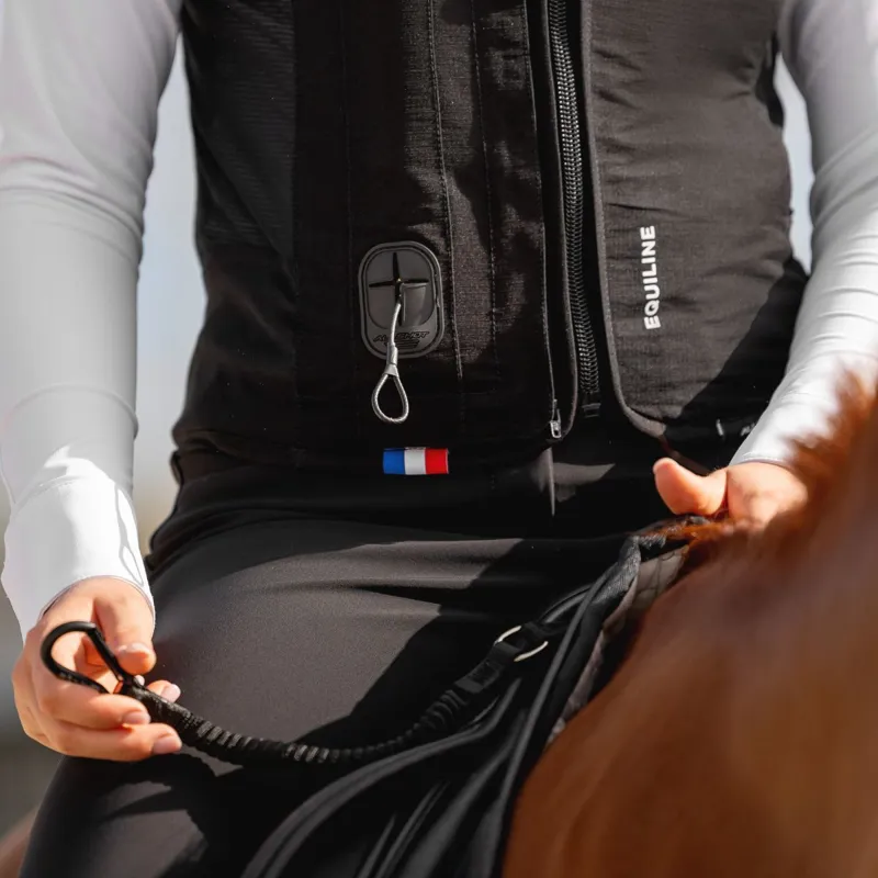 Equiline Belair Unisex Air Jacket with Level 2 Back Protector - Black-6
