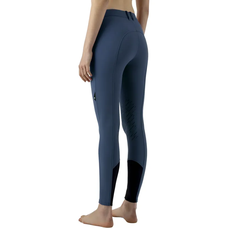 Equiline Cornek Bling BX-TECH Knee Grip Womens Breeches - Dark Denim-1
