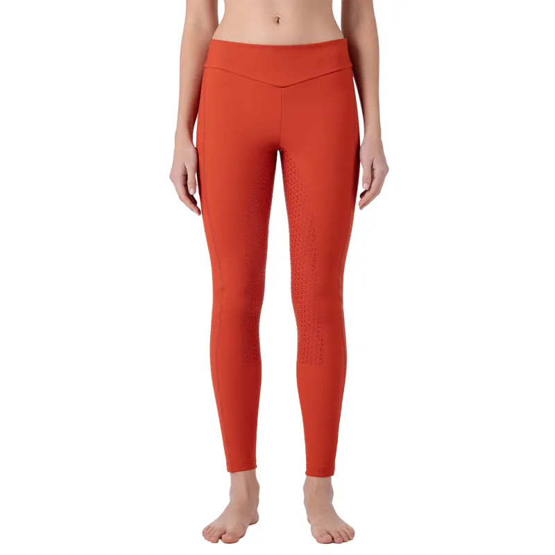 Equiline Engaref Full Grip Ladies Riding Tights - Ginger