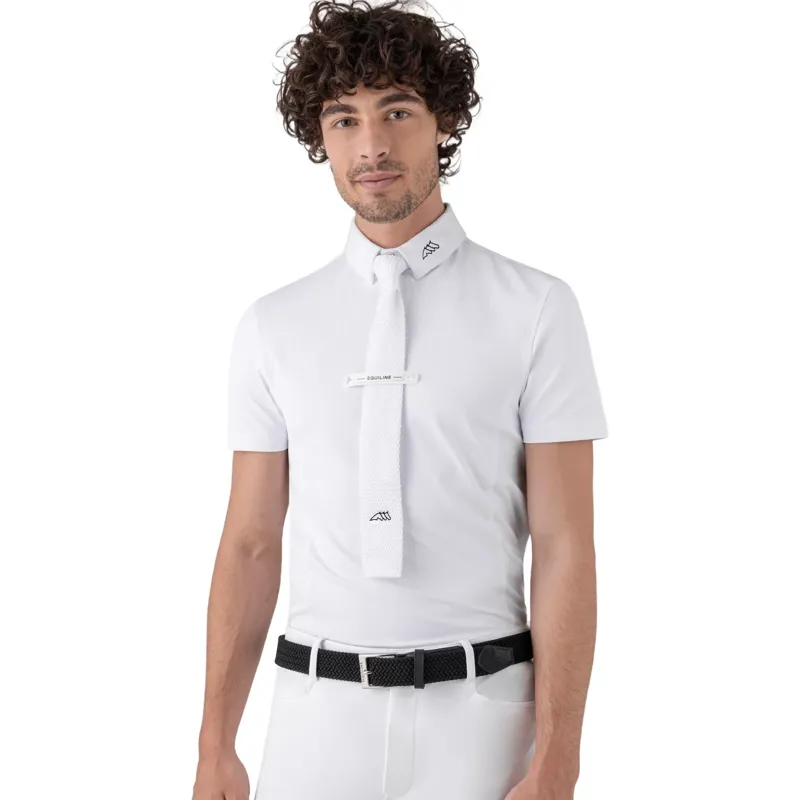 Equiline Ethan Mens Short Sleeve Show Shirt - White