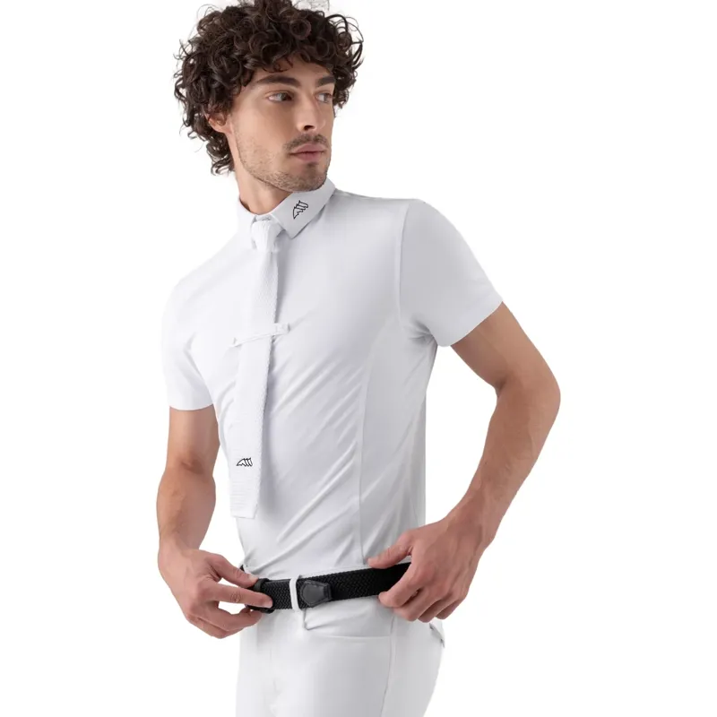 Equiline Ethan Mens Short Sleeve Show Shirt - White-3