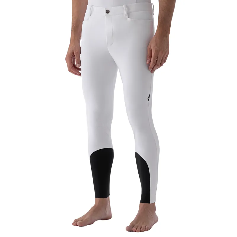 Equiline GraftonB Mens Knee Grip Breeches - White