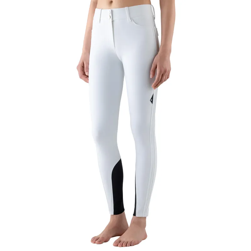 Equiline Grelbikh Knee Grip Ladies High Waist Breeches - White