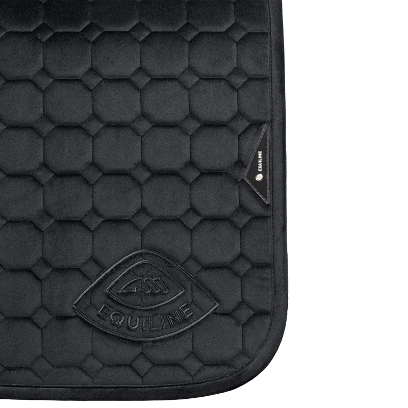 Equiline Arog Octagon Velvet Jump Saddlecloth - Black-1