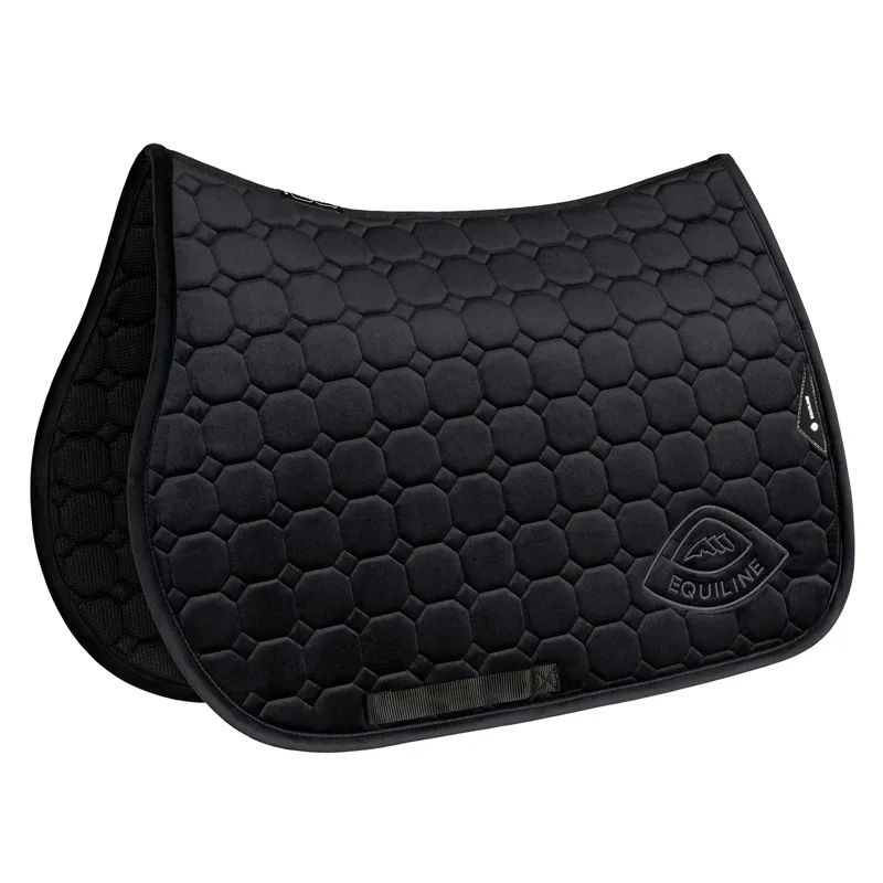 Equiline Arog Octagon Velvet Jump Saddlecloth - Black