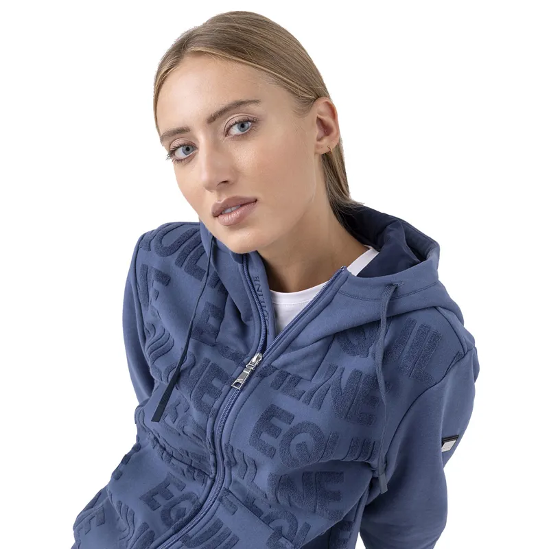 Equiline Evere Full Zip Ladies Hoodie -  Blue Wing Teal-3
