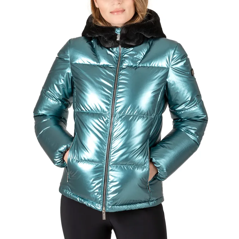 Equiline Gatheg Ladies Down Jacket - Green Beetle
