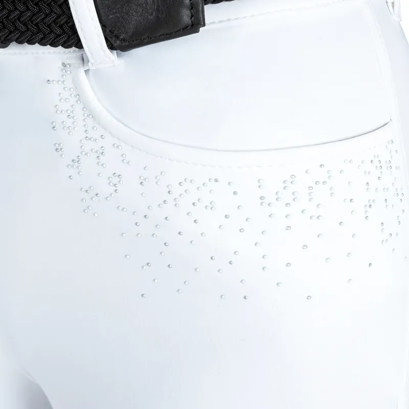 Equiline Giaiaf Full Grip Ladies Competition Breeches - White-3